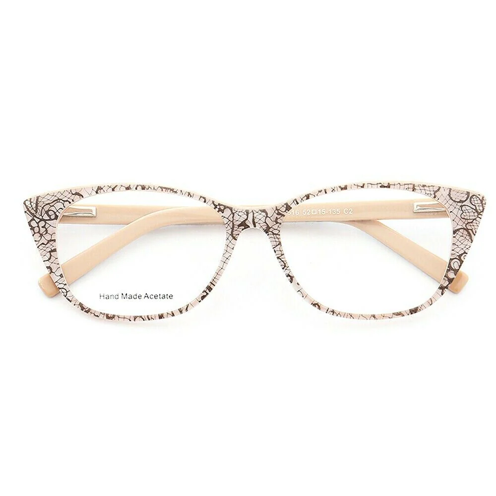 Priscilla | Lightweight Patterned Cat Eye Glasses For Women | Colorful Acetate Design - Image 5