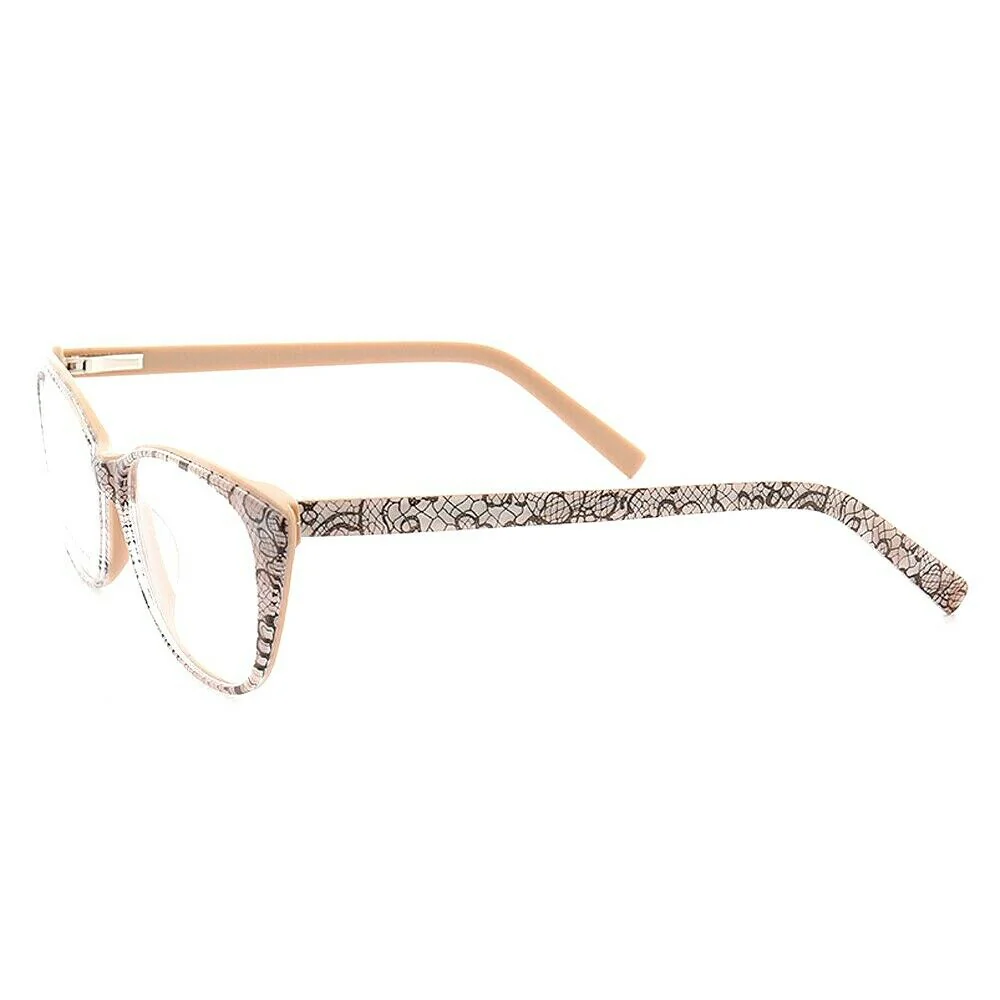 Priscilla | Lightweight Patterned Cat Eye Glasses For Women | Colorful Acetate Design - Image 6
