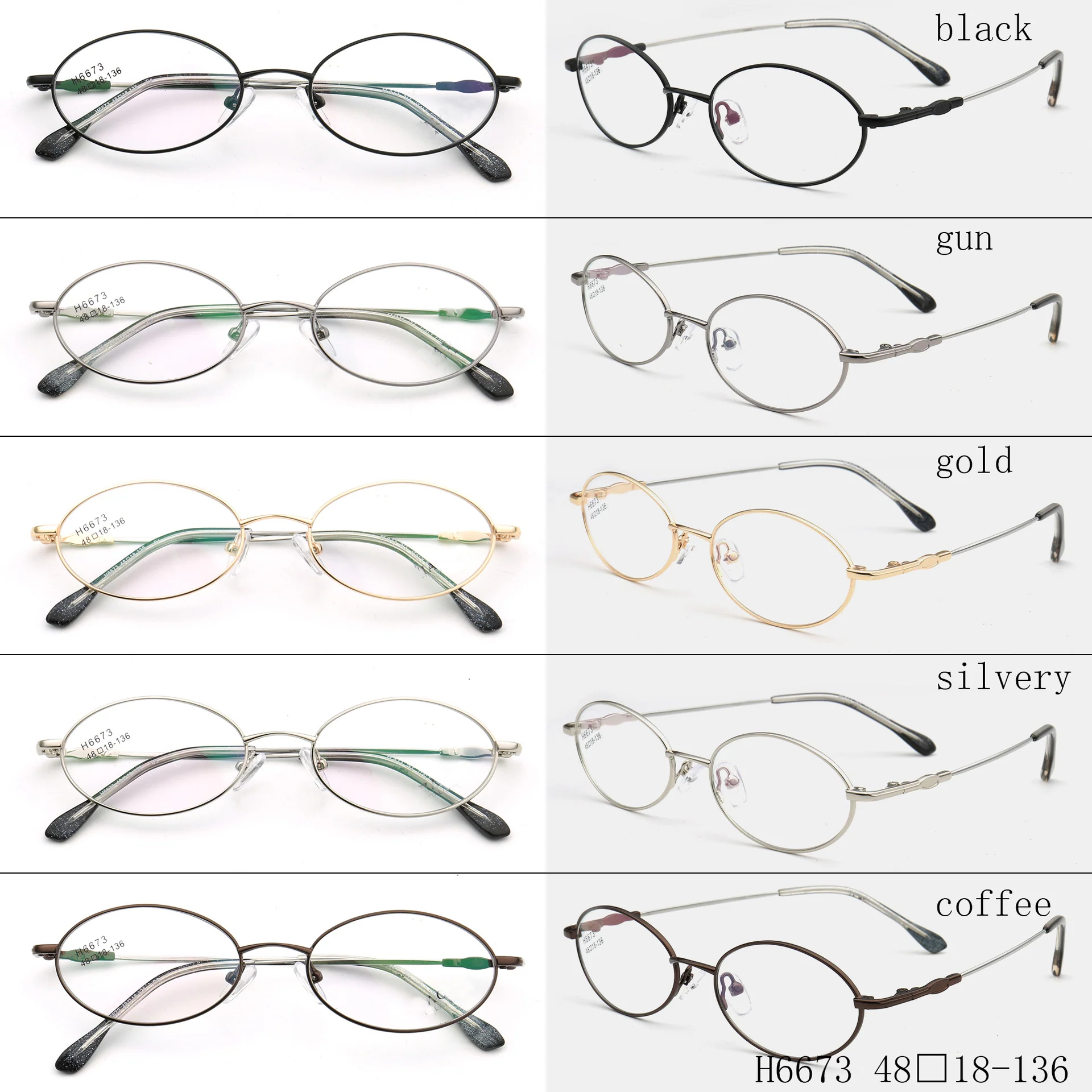Adeline | Flexible Oval Memory Metal Spectacles - Image 26