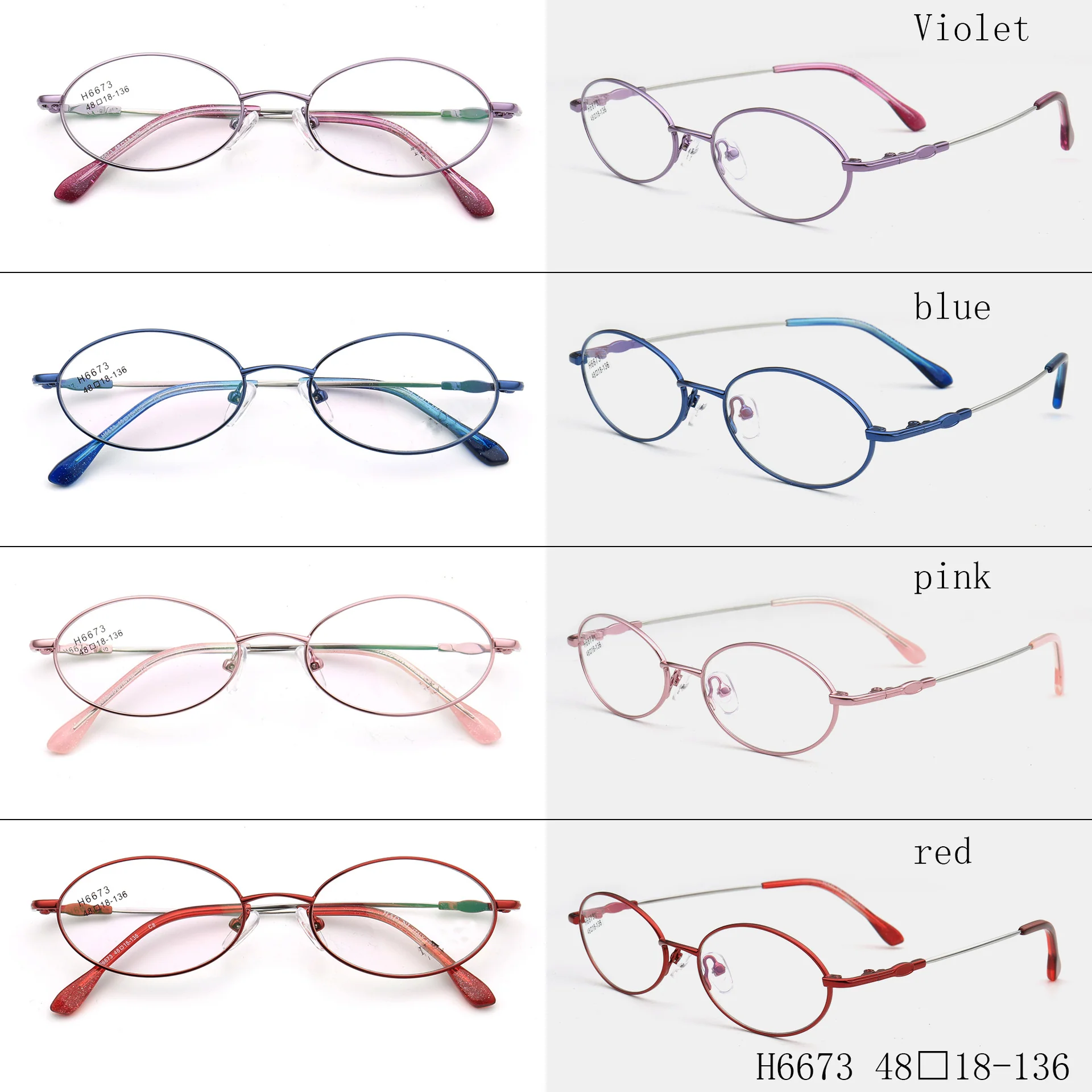 Adeline | Flexible Oval Memory Metal Spectacles - Image 27