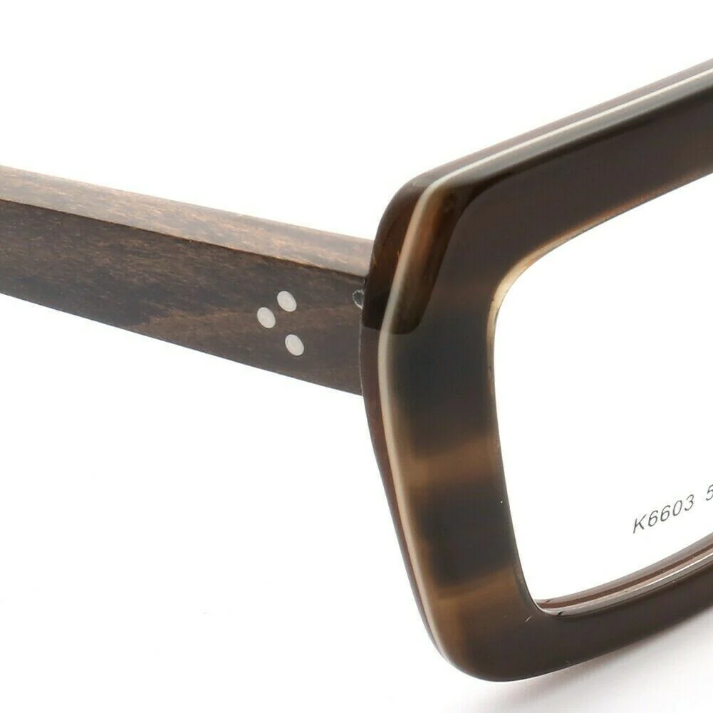 Garland | Retro Oversized Wooden Eyeglasses For Men & Women | Acetate Frame w/ Wood Temples - Image 11