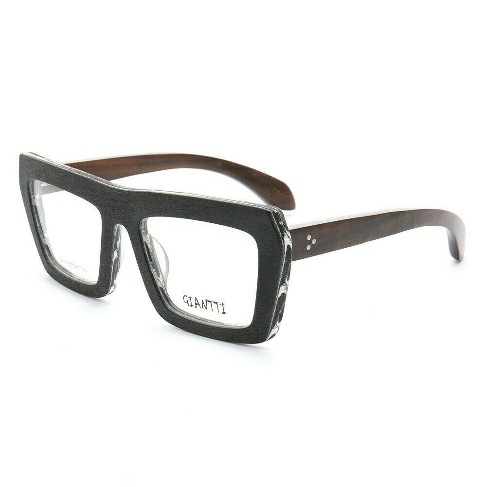 Garland | Retro Oversized Wooden Eyeglasses For Men & Women | Acetate Frame w/ Wood Temples - Image 6